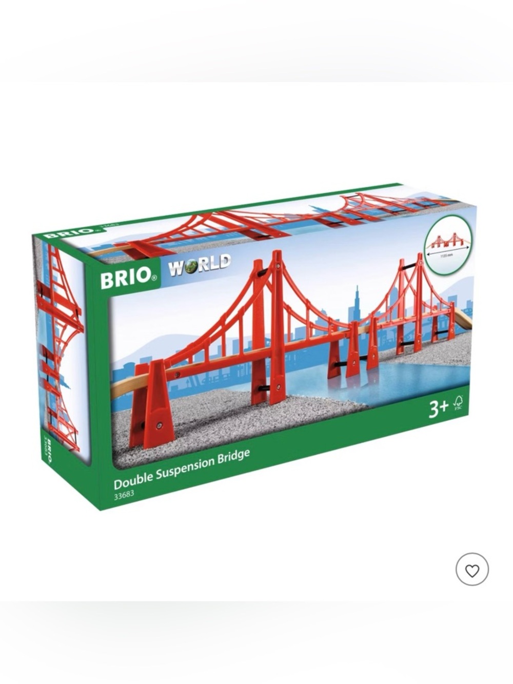 BRIO World Double Suspension Bridge - Red